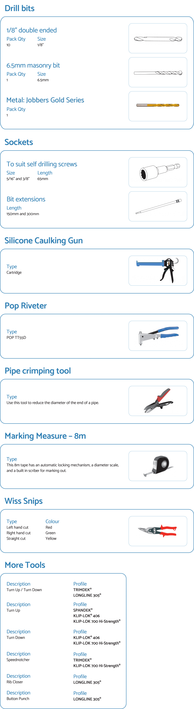 Roofing Tools Sydney & Newcastle All Metal Roofing